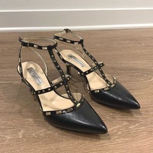 Inc Carma Black Pointed Kitten Heel